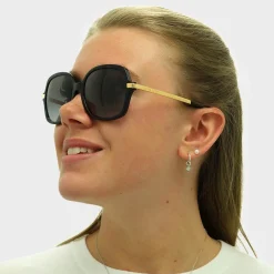 Michael Kors Sunglasses Adrianna II 2024 316011 Black Gold Light Grey