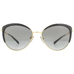 Michael Kors Sunglasses Biscayne MK1046 110011 Light Gold Black Dark G