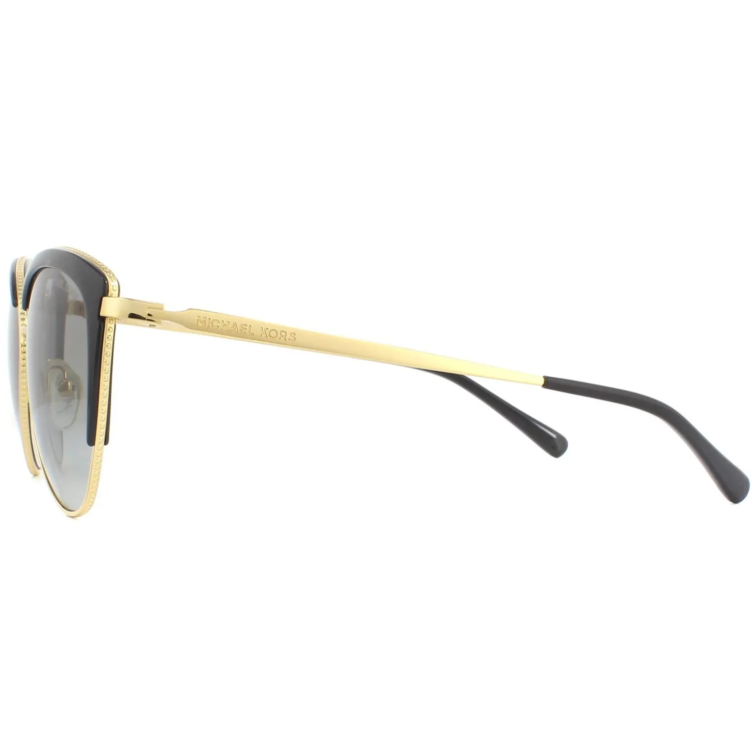Michael Kors Sunglasses Biscayne MK1046 110011 Light Gold Black Dark G