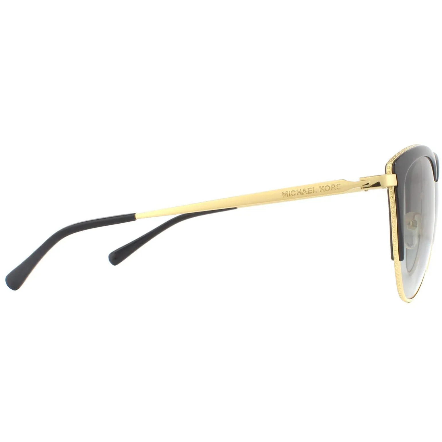 Michael Kors Sunglasses Biscayne MK1046 110011 Light Gold Black Dark G