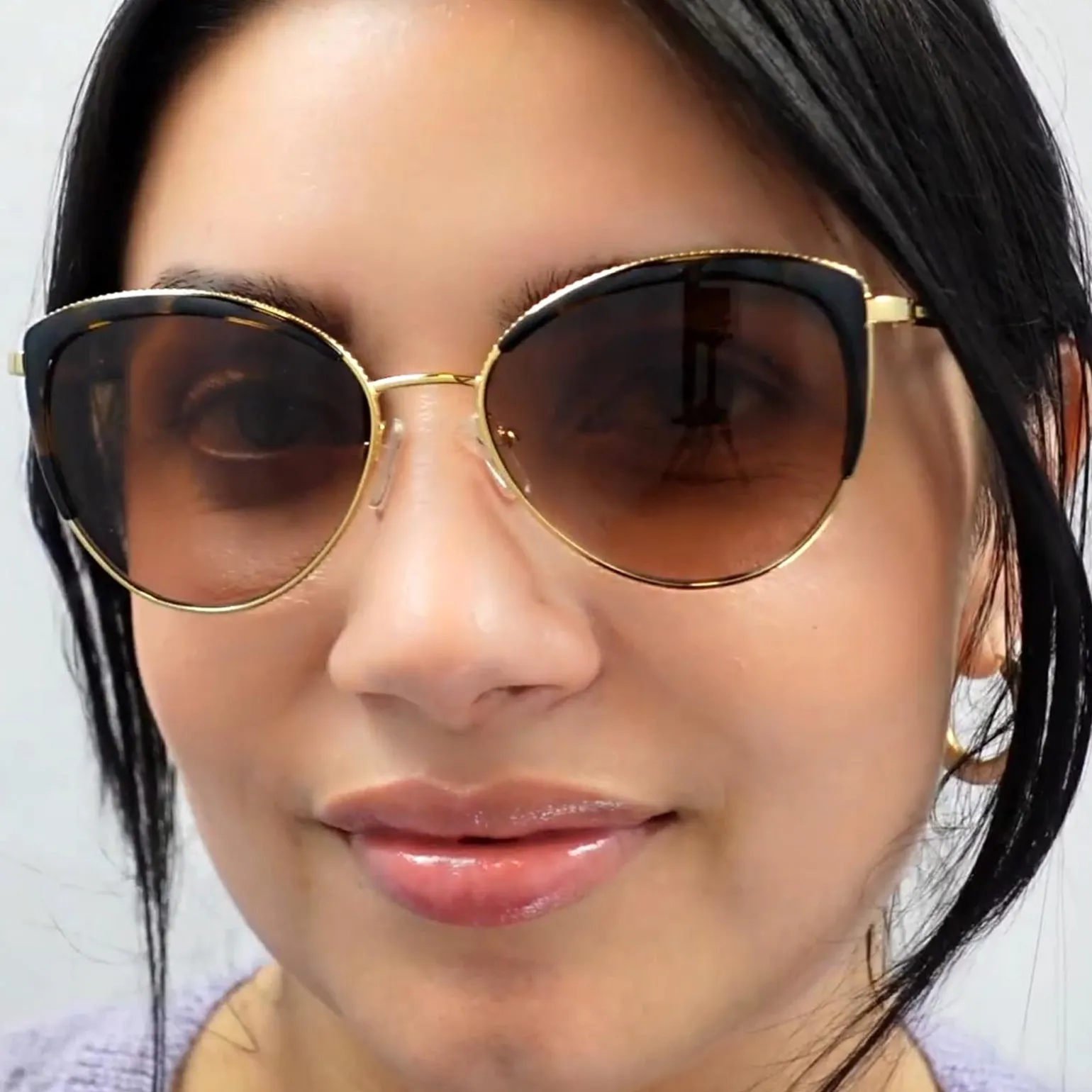 Michael Kors Sunglasses Biscayne MK1046 110011 Light Gold Black Dark G