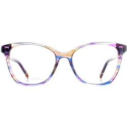 Missoni Glasses Frames MIS 0013 V43 Transparent Striped Purple Women