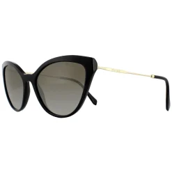 Miu Miu Sunglasses MU03US 1AB5O0 Black Gradient Grey Mirror Silver
