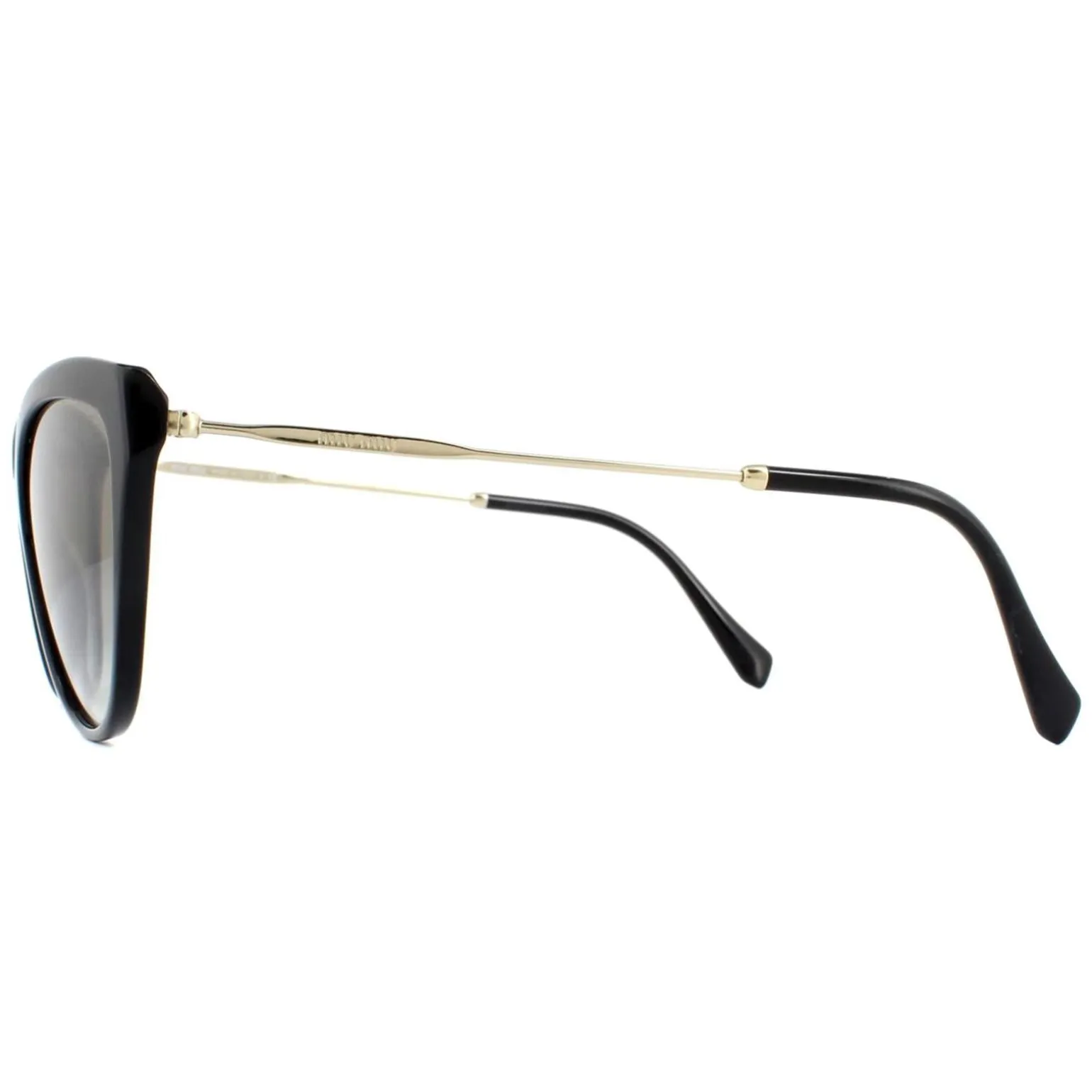 Miu Miu Sunglasses MU03US 1AB5O0 Black Gradient Grey Mirror Silver