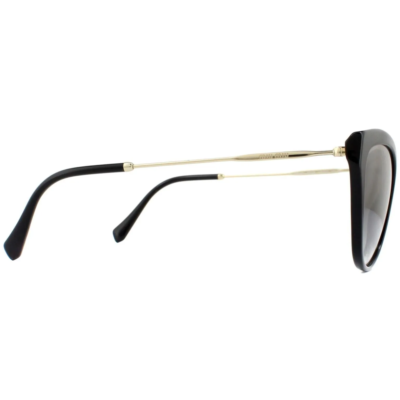 Miu Miu Sunglasses MU03US 1AB5O0 Black Gradient Grey Mirror Silver