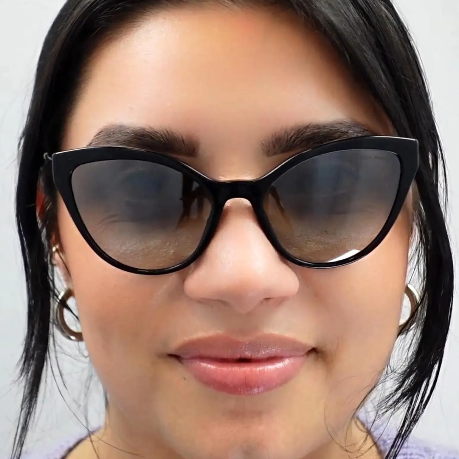 Miu Miu Sunglasses MU03US 1AB5O0 Black Gradient Grey Mirror Silver