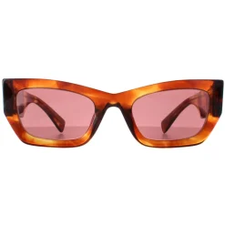 Miu Miu Sunglasses MU09WS 11Q08S Striped Tobacco Dark Violet