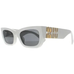 Miu Miu Sunglasses MU09WS 1425S0 White Dark Grey