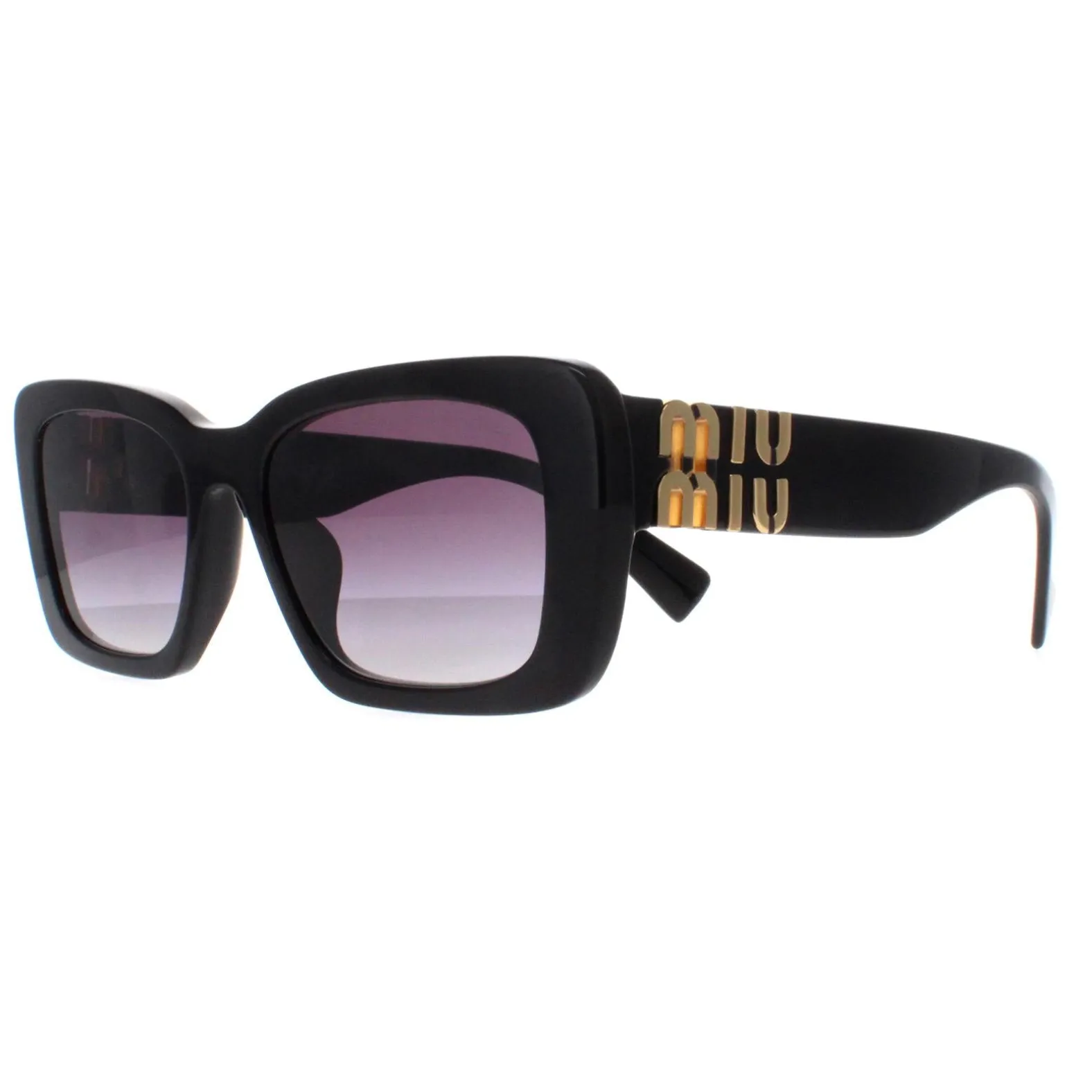 Miu Miu Sunglasses MU07YS 1AB5D1 Black Grey Gradient