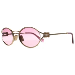 Miu Miu Sunglasses MU52YS 5AK06S Gold Brown Gradient Violet