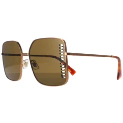 Miu Miu Sunglasses MU51YS 7OE01T Antique Gold Dark Brown