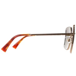 Miu Miu Sunglasses MU51YS 7OE01T Antique Gold Dark Brown