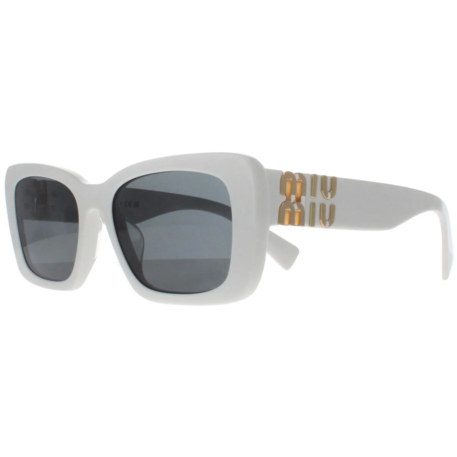 Miu Miu Sunglasses MU07YS 1425S0 White Dark Grey
