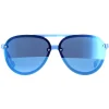 Moncler Sunglasses ML0063 90C Light Blue Blue Mirror