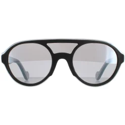 Moncler Sunglasses ML0052 01C Shiny Black Smoke Mirror
