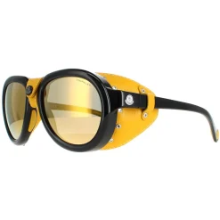 Moncler Sunglasses ML0090 01C Shiny Black Grey Mirror