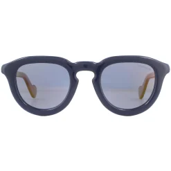 Moncler Sunglasses ML0079 92D Black Blue Polarized Gold Flash