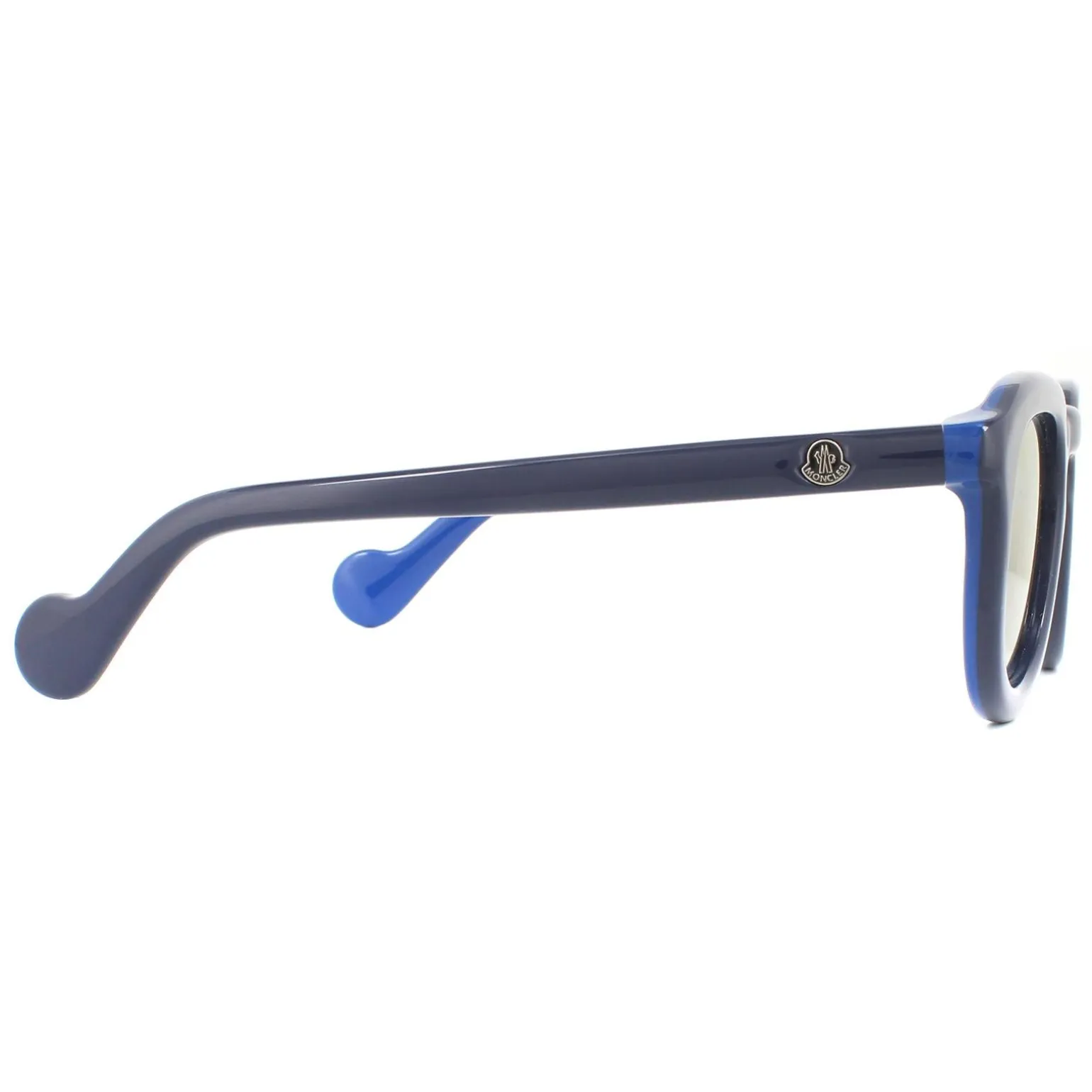 Moncler Sunglasses ML0079 92D Black Blue Polarized Gold Flash