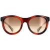 Moncler Sunglasses ML0087 53G Dark Tortoise Havana Brown