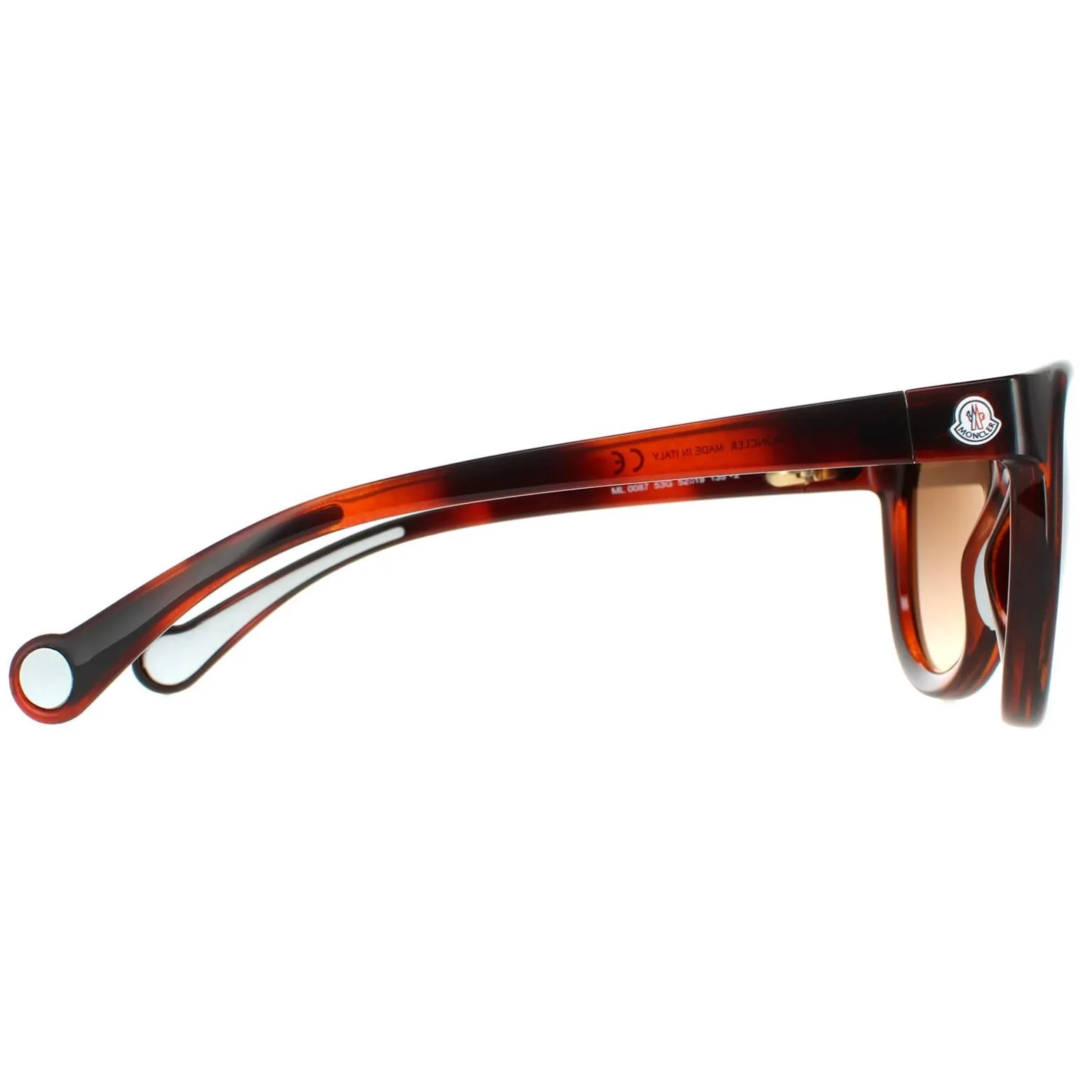Moncler Sunglasses ML0087 53G Dark Tortoise Havana Brown