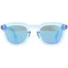 Moncler Sunglasses ML0006 84L Shiny Azure Transparent Blue Mirror