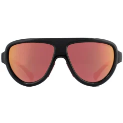 Moncler Sunglasses ML0089 01Z Shiny Black with Pink Leather Blue with