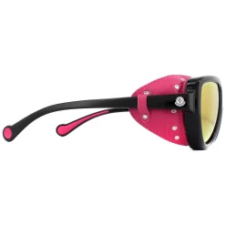 Moncler Sunglasses ML0089 01Z Shiny Black with Pink Leather Blue with