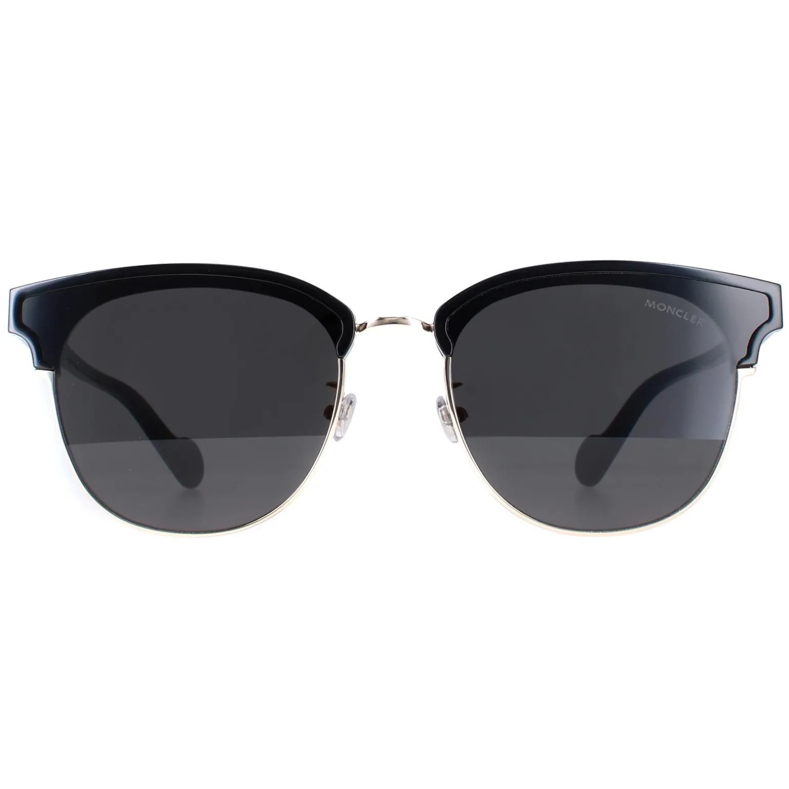 Moncler Sunglasses ML0112-K 01A Shiny Black Gold Dark Grey