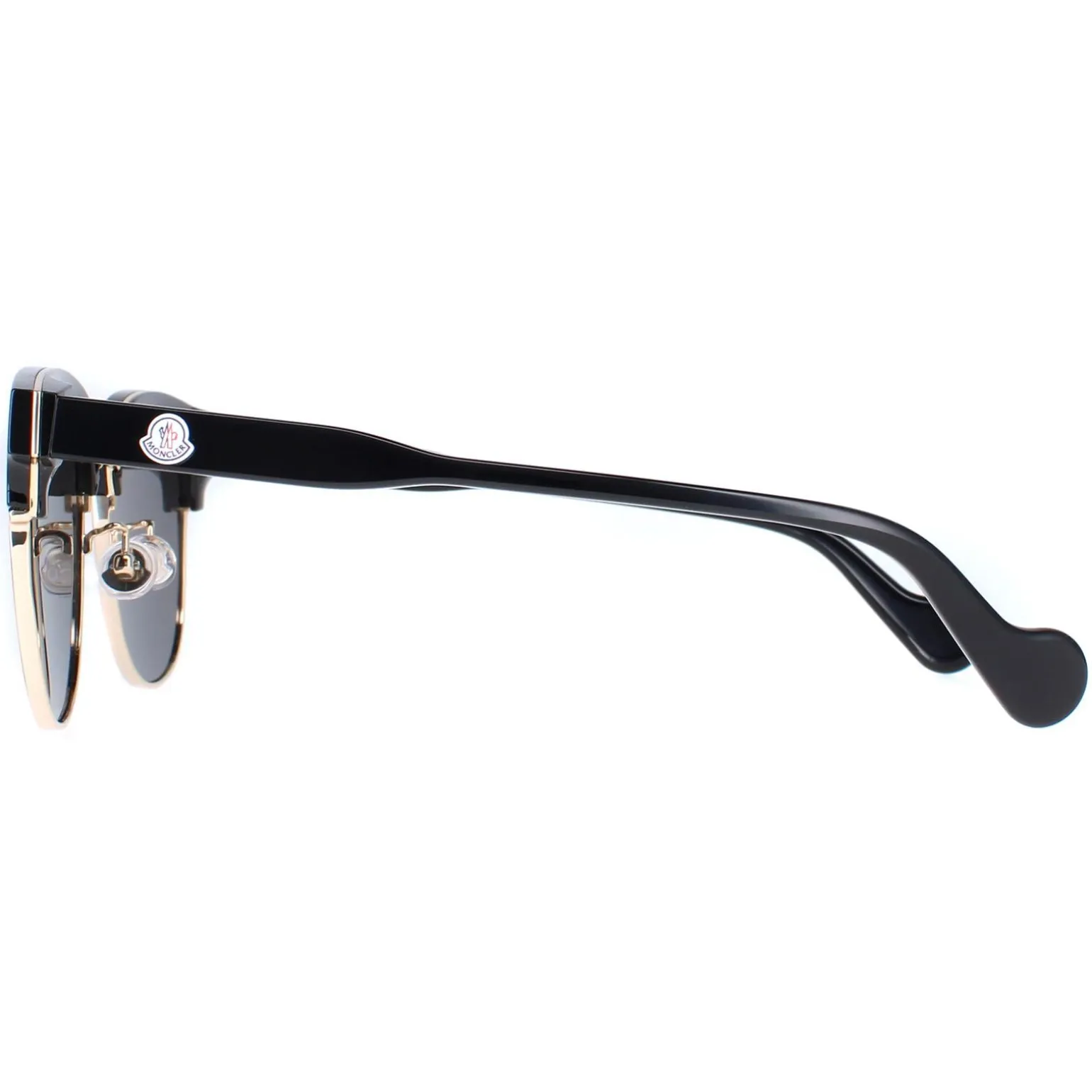 Moncler Sunglasses ML0112-K 01A Shiny Black Gold Dark Grey