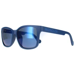 Moncler Sunglasses ML0164-K 91C Matte Blue Blue Mirror