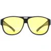 Montana Fit Over Glasses Night Driving Sunglasses FO6 C Matte Black Ye