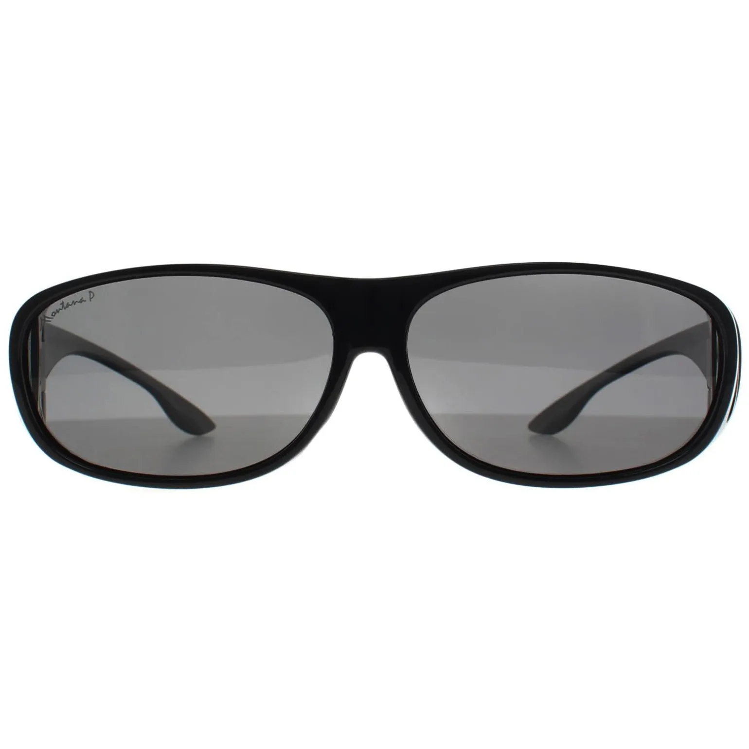 Montana Fit Over Glasses Sunglasses FO2 E Shiny Black Smoke Polarized