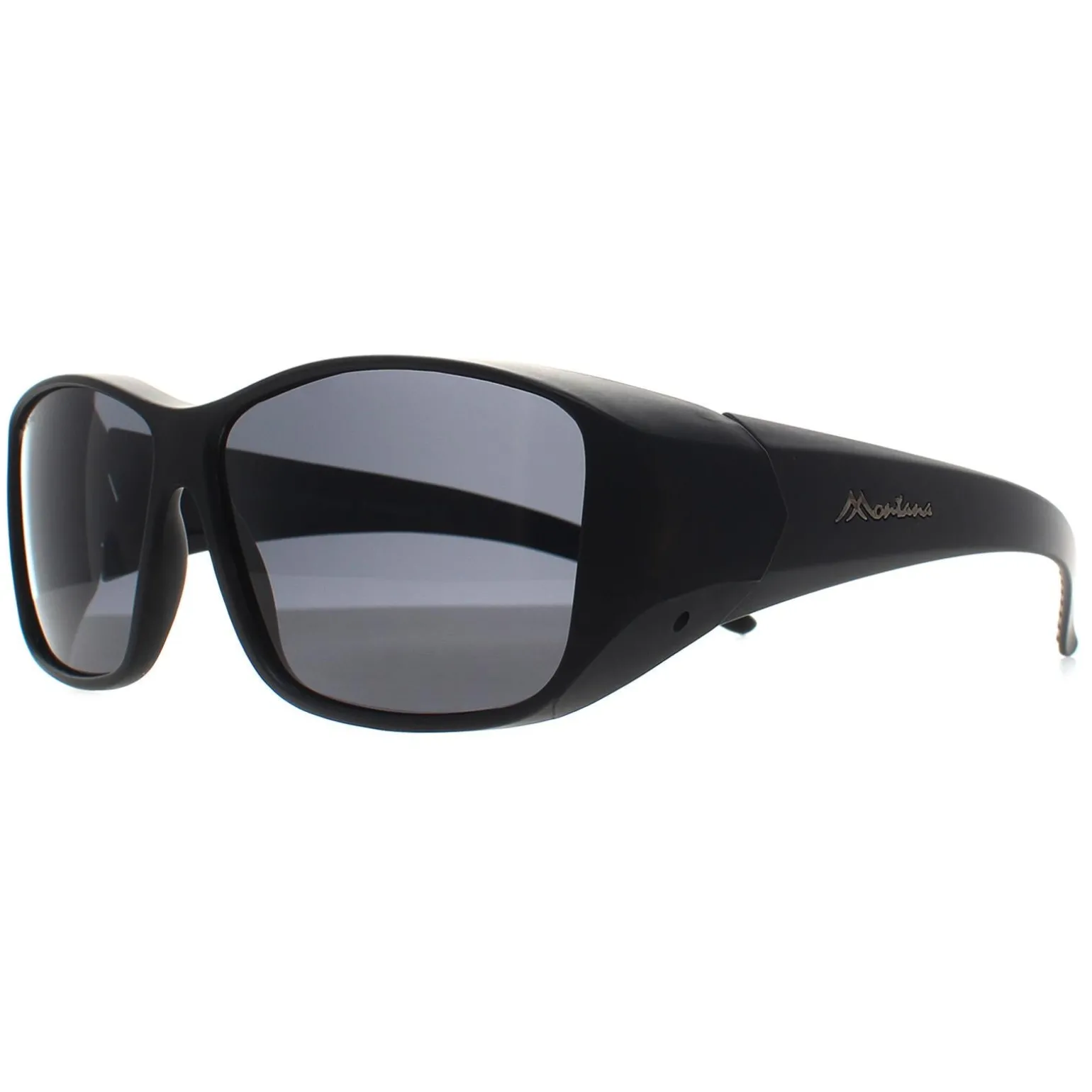 Montana Fit Over Glasses Sunglasses FO4 Matte Black Smoke Polarized