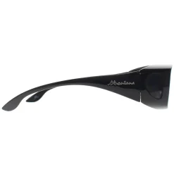 Montana Fit Over Glasses Sunglasses FO2 E Shiny Black Smoke Polarized