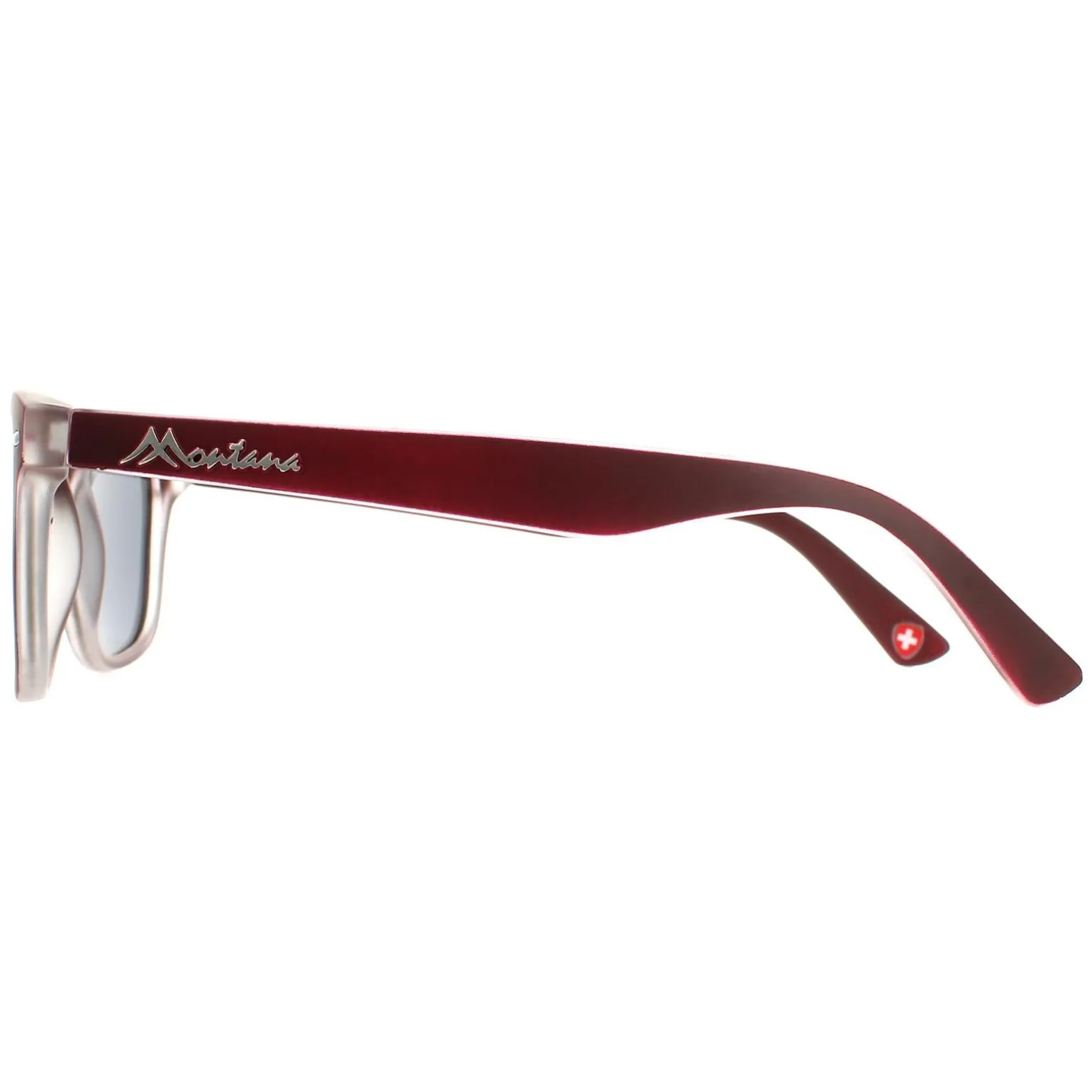 Montana Sunglasses MP41 E Burgundy Rubbertouch Grey Polarized