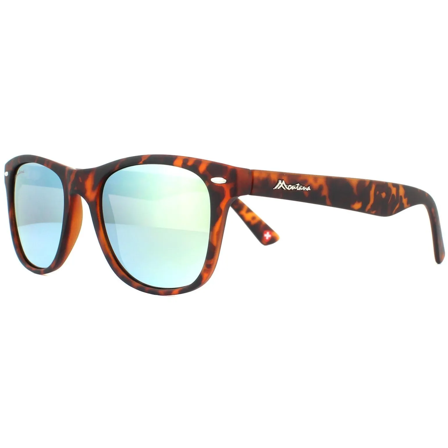 Montana Sunglasses MS10 A Matte Turtle Brown Rubbertouch Revo Gold Pin