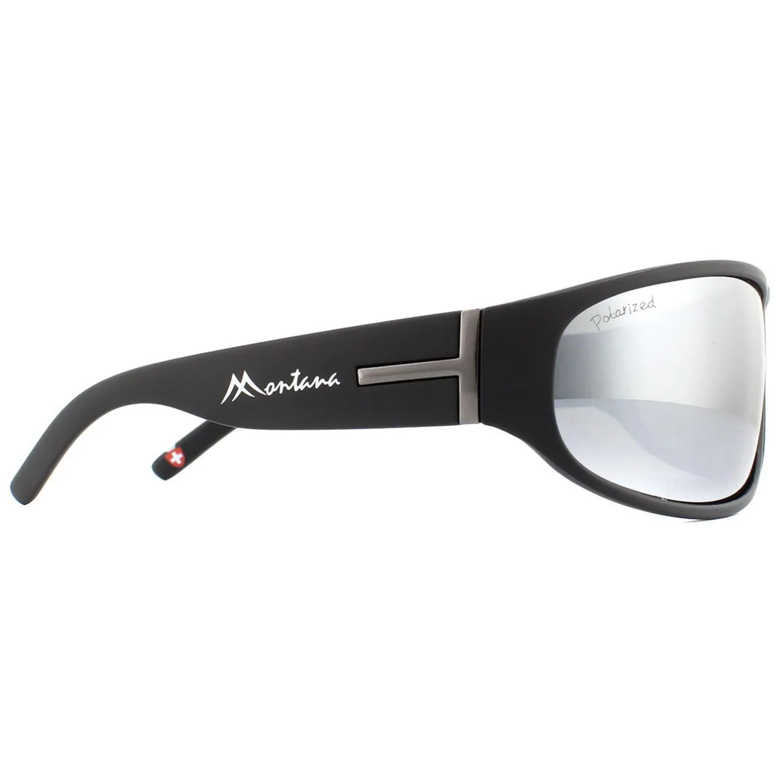 Montana Sunglasses SP308C Black Rubber Revo Silver Mirror Polarized
