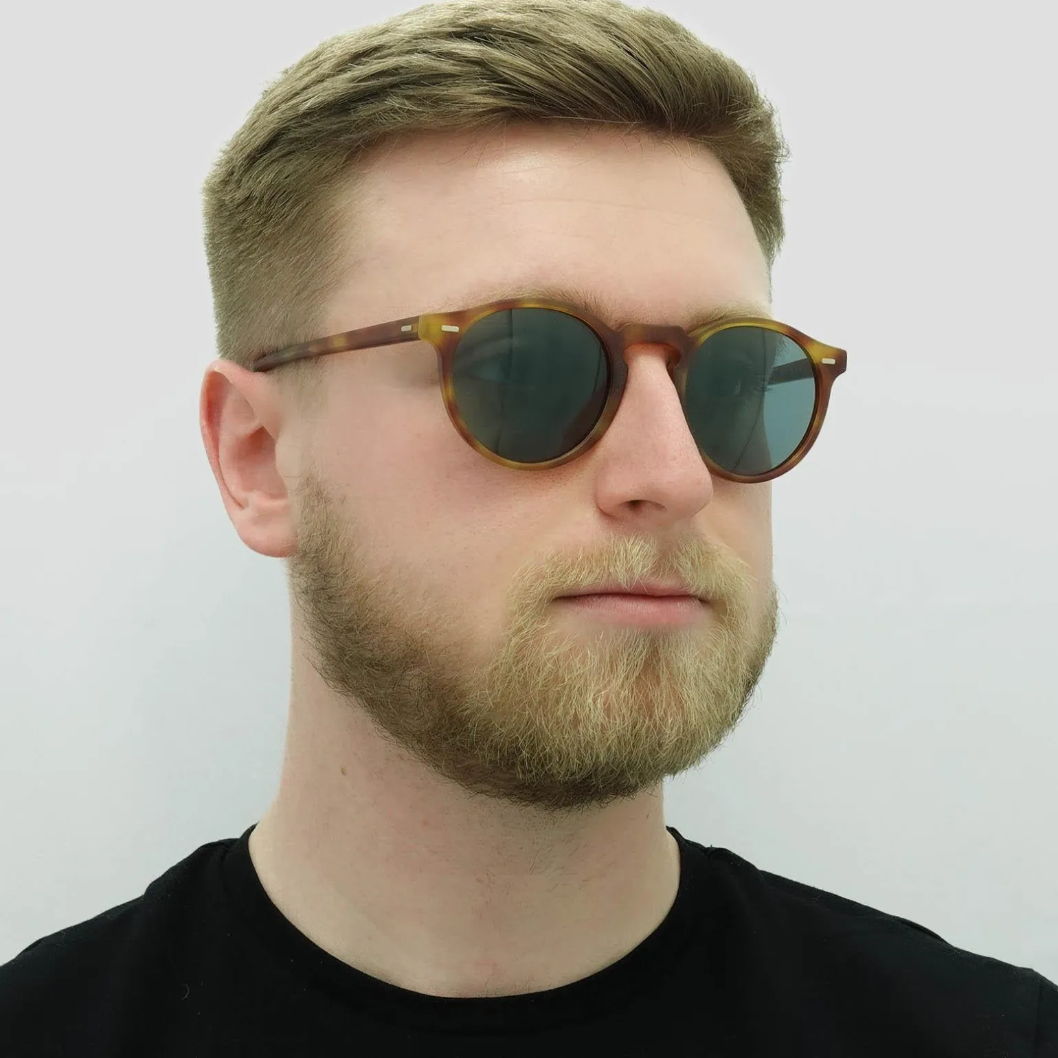Oliver Peoples Sunglasses Gregory Peck 5217 1483R8 Semi Matt Havana In