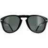 Persol Sunglasses PO0714 95/58 Black Green Polarized Folding 54mm