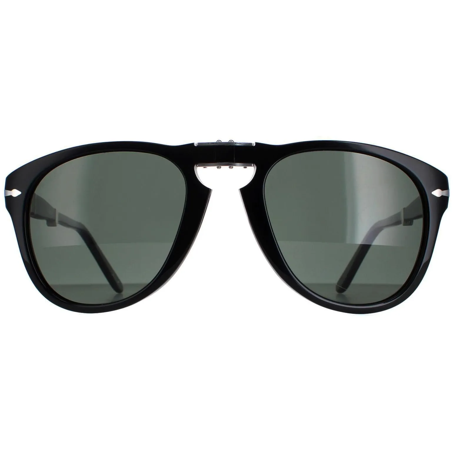 Persol Sunglasses PO0714 95/58 Black Green Polarized Folding 54mm