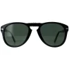 Persol Sunglasses PO0714 95/31 Black Green Folding 54mm