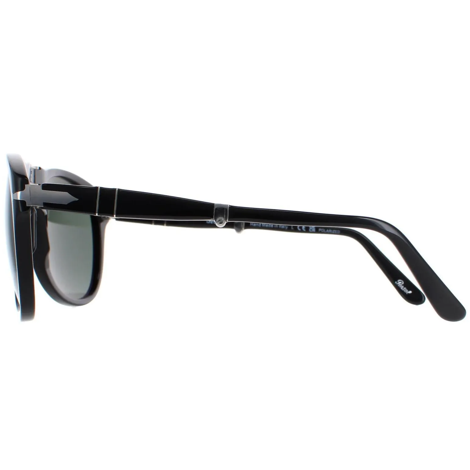 Persol Sunglasses PO0714 95/58 Black Green Polarized Folding 54mm