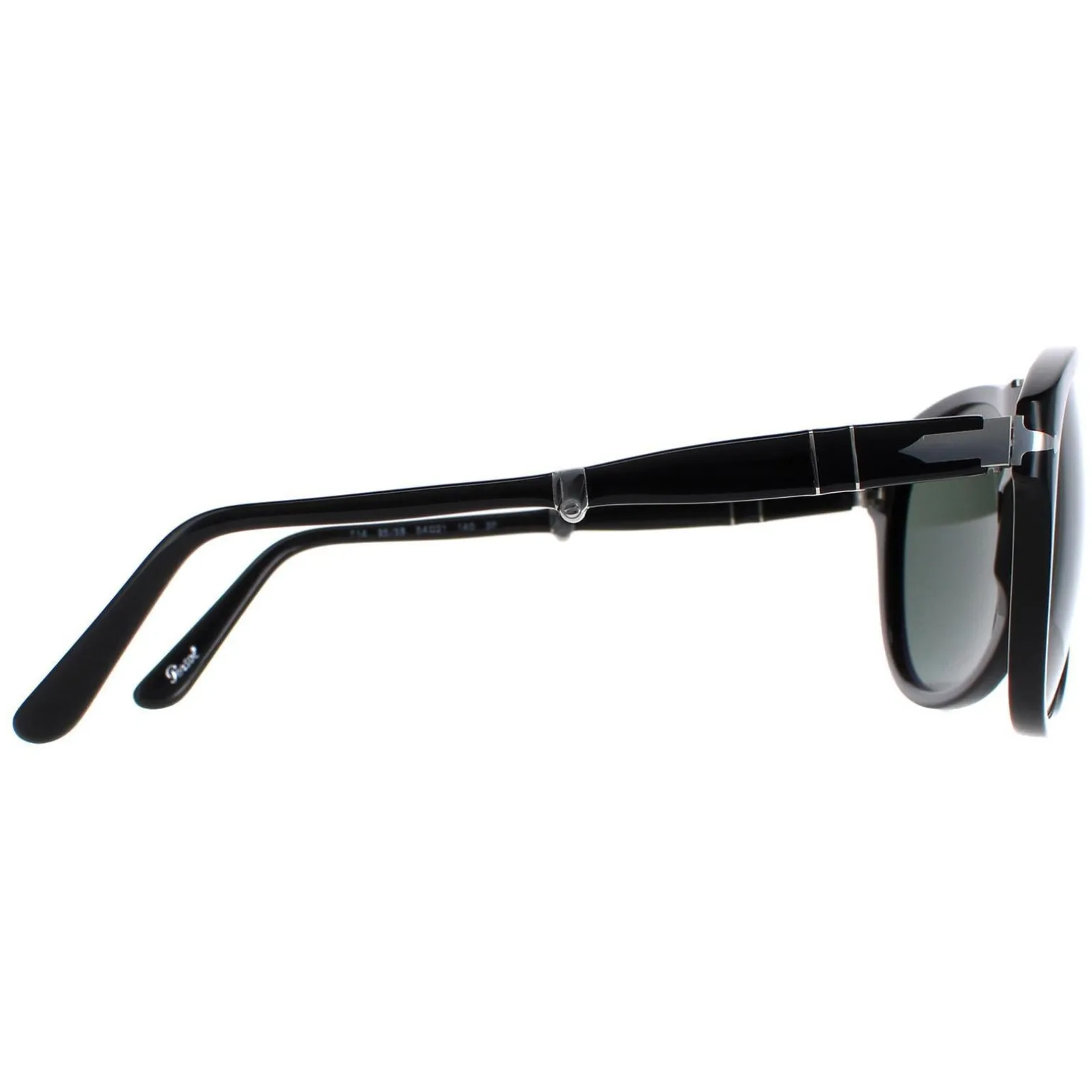 Persol Sunglasses PO0714 95/58 Black Green Polarized Folding 54mm
