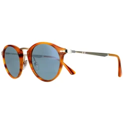 Persol Sunglasses PO3166S 960/56 Striped Brown Light Blue