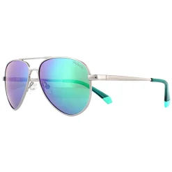 Polaroid Kids Sunglasses PLD 8015/N/NEW 6LB 5Z Ruthenium Grey Green Mi