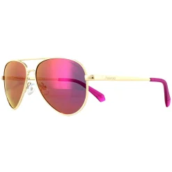 Polaroid Kids Sunglasses 8015/N/NEW J5G AI Gold Pink Mirror Polarized