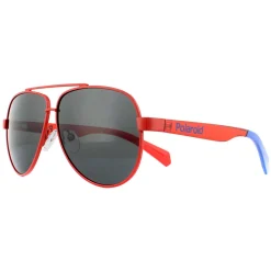 Polaroid Kids Sunglasses PLD 8034/S C9A M9 Red Grey Polarized