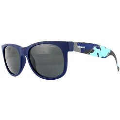 Polaroid Kids Sunglasses P0300 T6D Y2 Blue Camouflage Grey Polarized