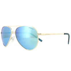 Polaroid Kids Sunglasses 8015/N J5G JY Gold Blue Miror Polarized