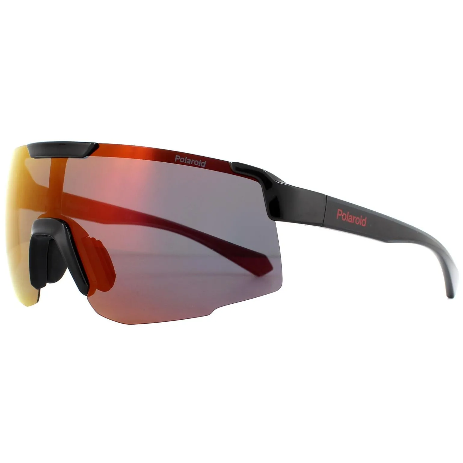 Polaroid Sport Sunglasses PLD 7035/S 807/OZ Black Red Mirror Polarized